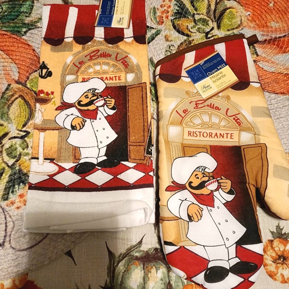 Oven Mitt w/Kitchen Towel